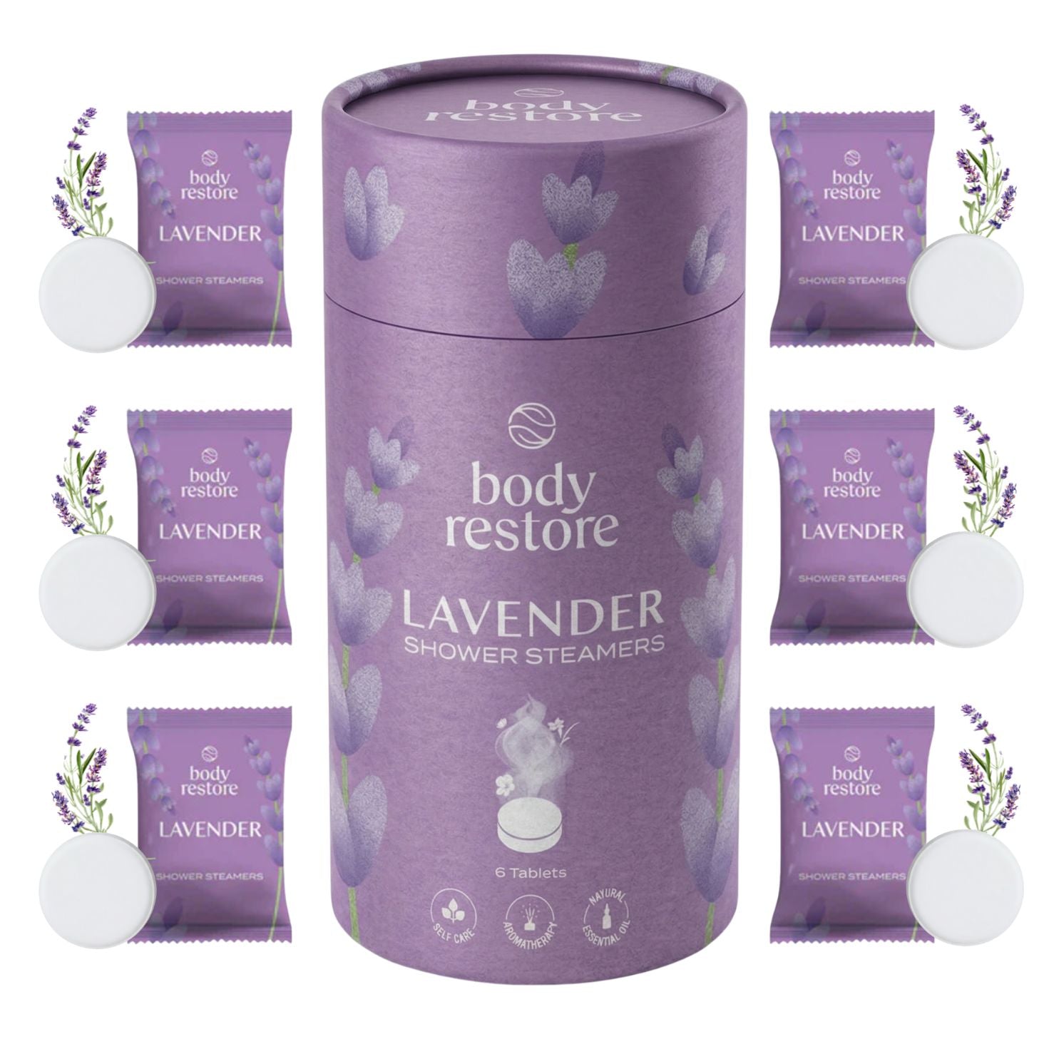 Lavendel Shower Steamers - Giftbox 6 Pack