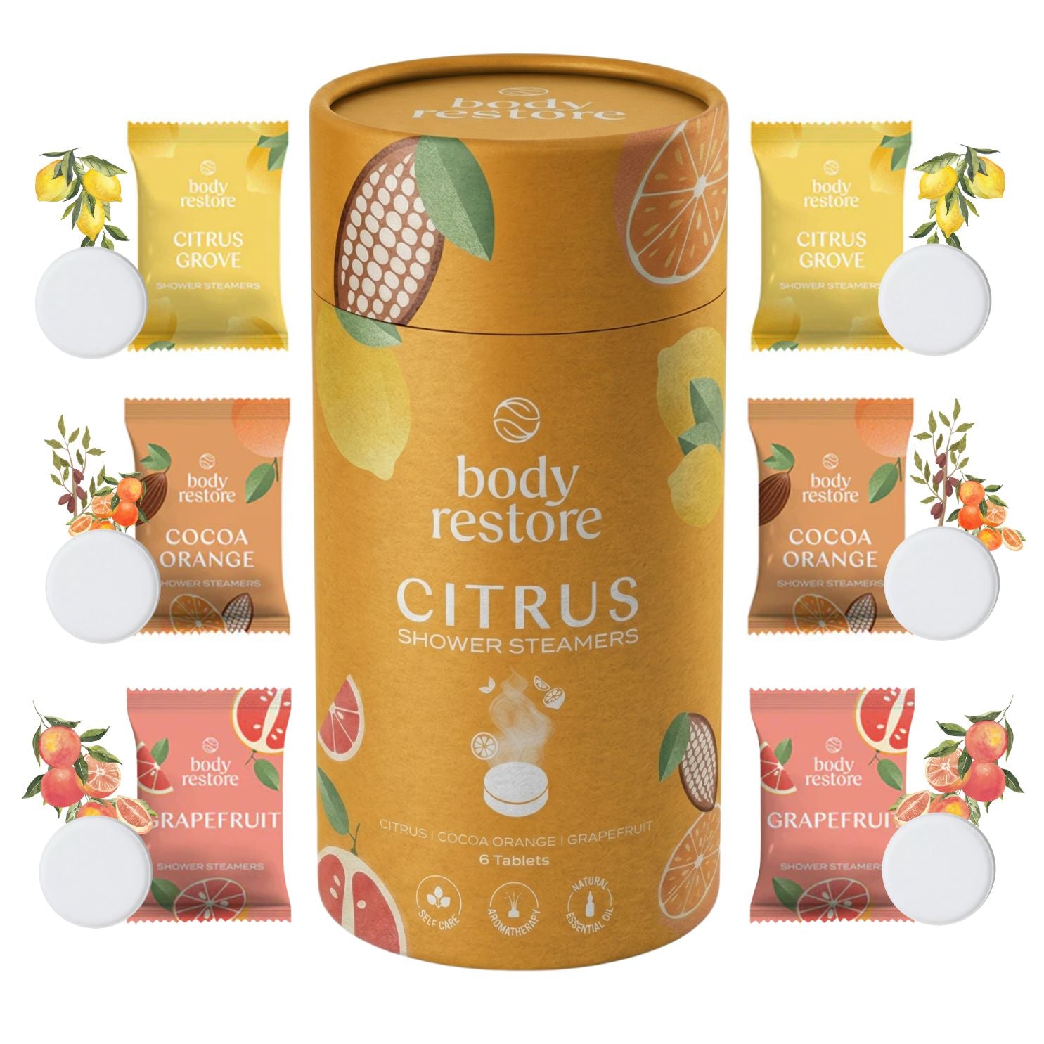 Citrus Mix Shower Steamers - Giftbox 6 Pack