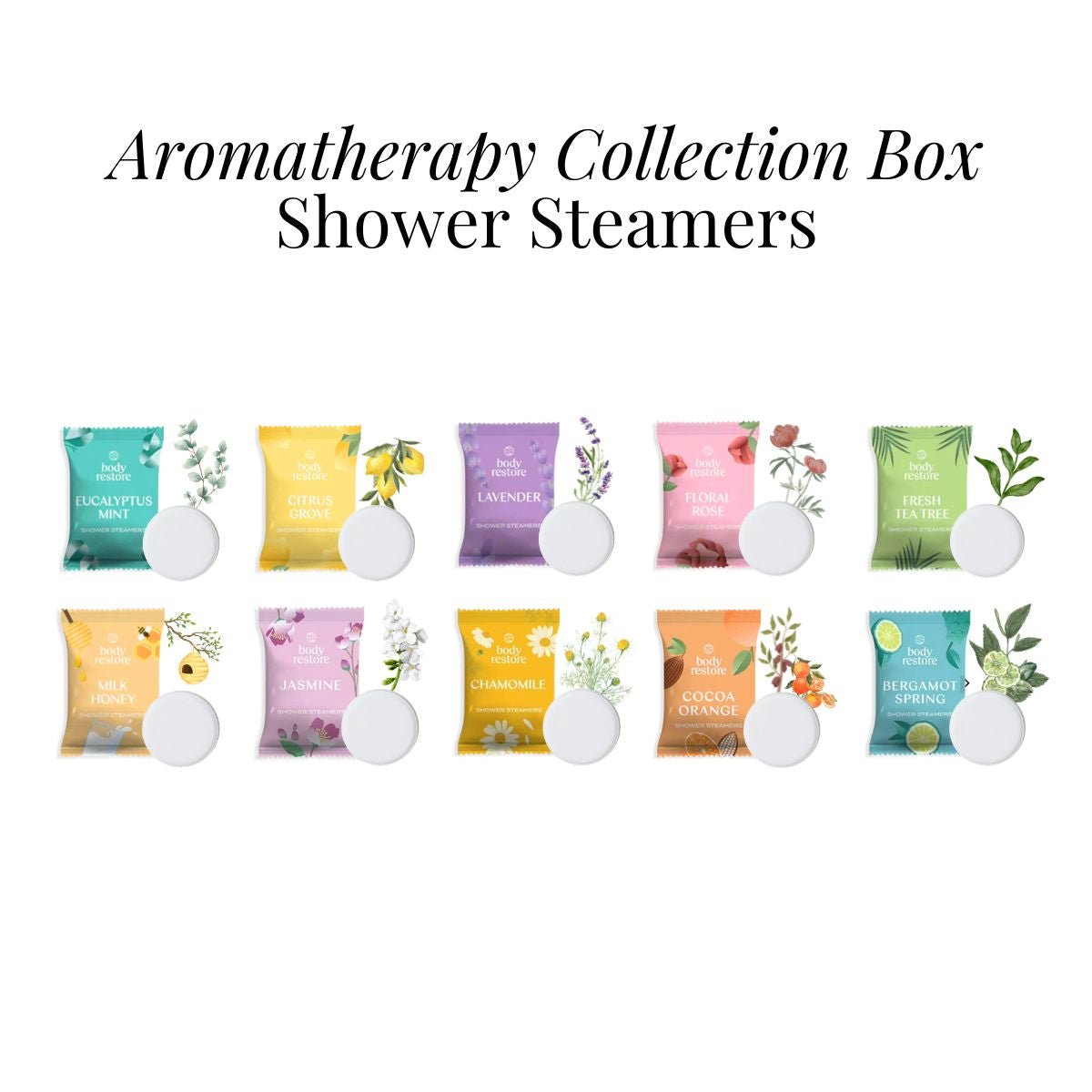 Coffret de soins personnels complet - Shower Steamers, masques pour les yeux et sels de bain