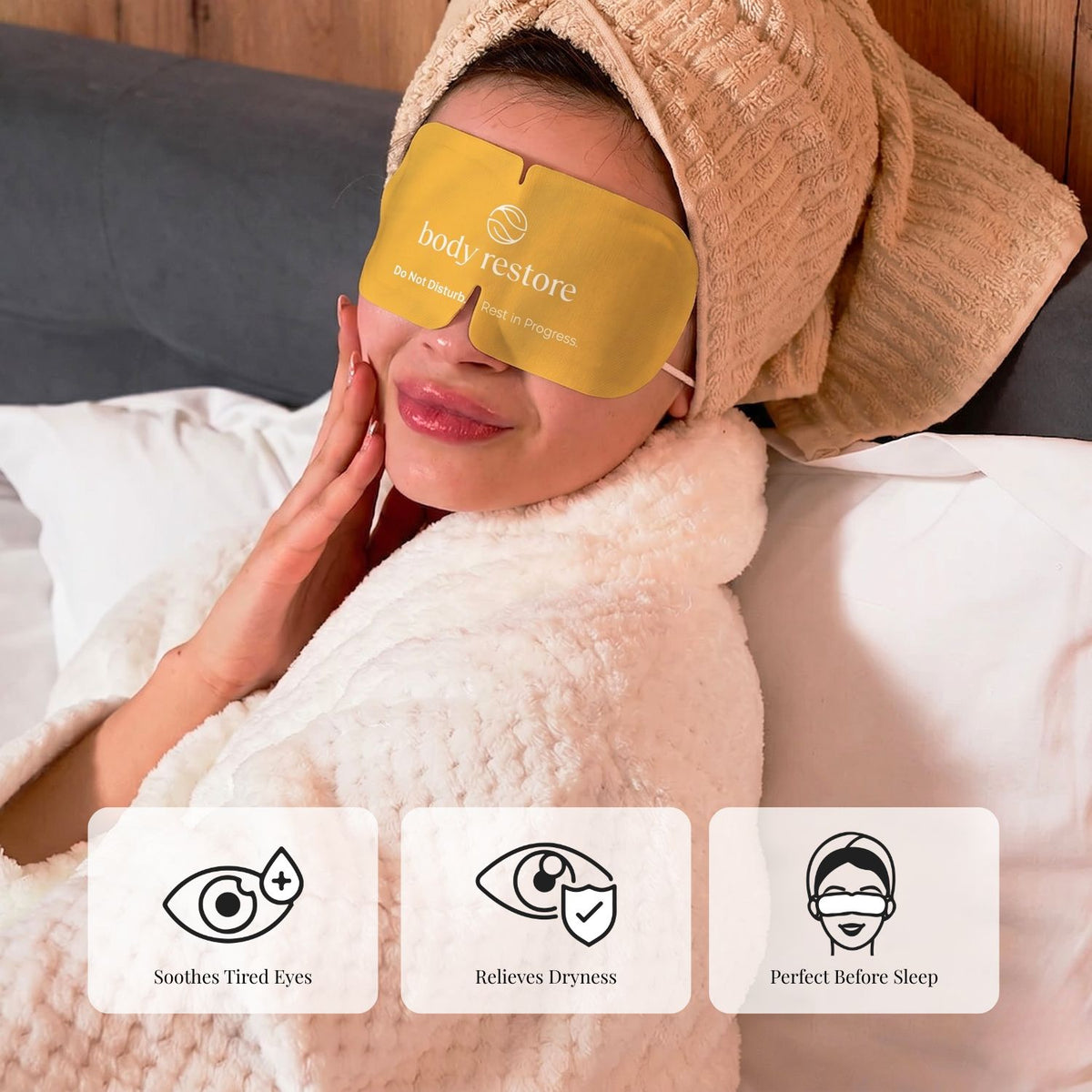 Variété de masques oculaires à vapeur - lot de 5