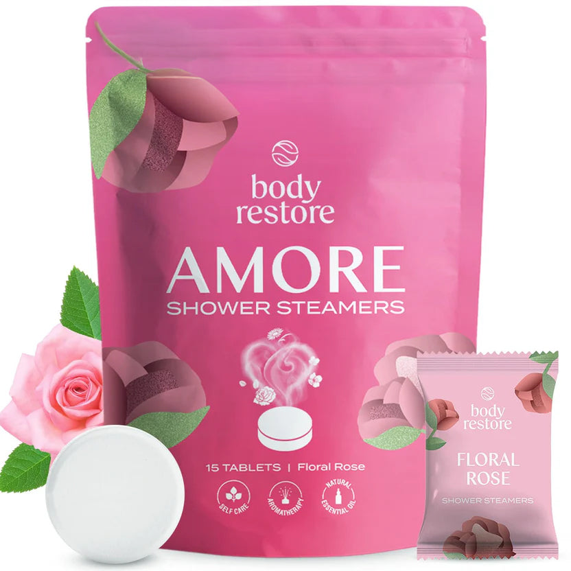 Amore Floral Rose Shower Steamers – lot de 15