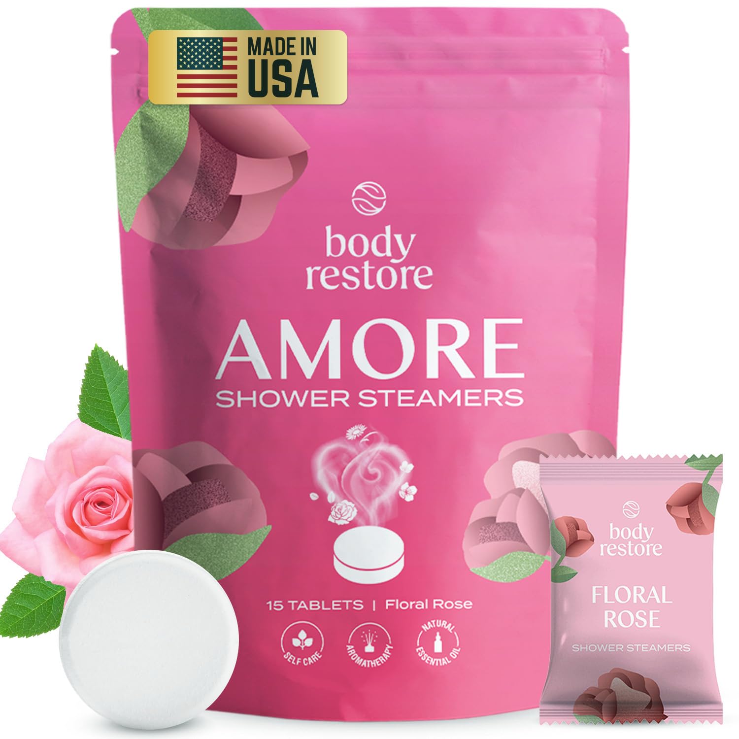 Floral Rose Shower Steamers - 15 Pack