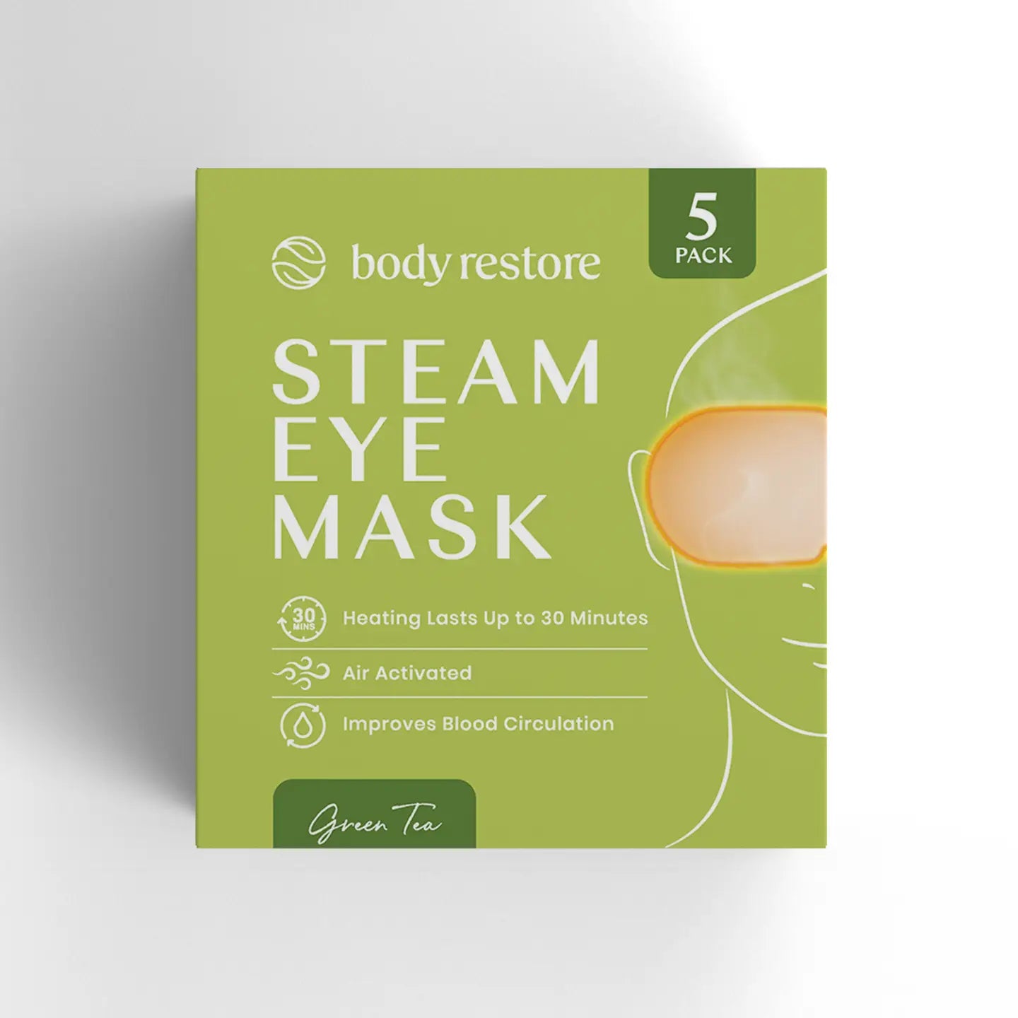 Green Tea Stoom Oogmaskers - 5 Pack